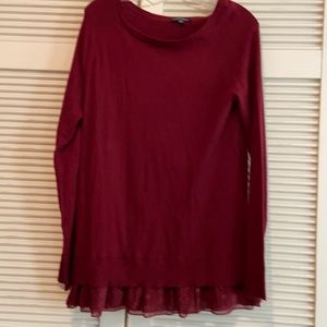 CHADWICKS  Ruffled Bottom Tunic Sweater